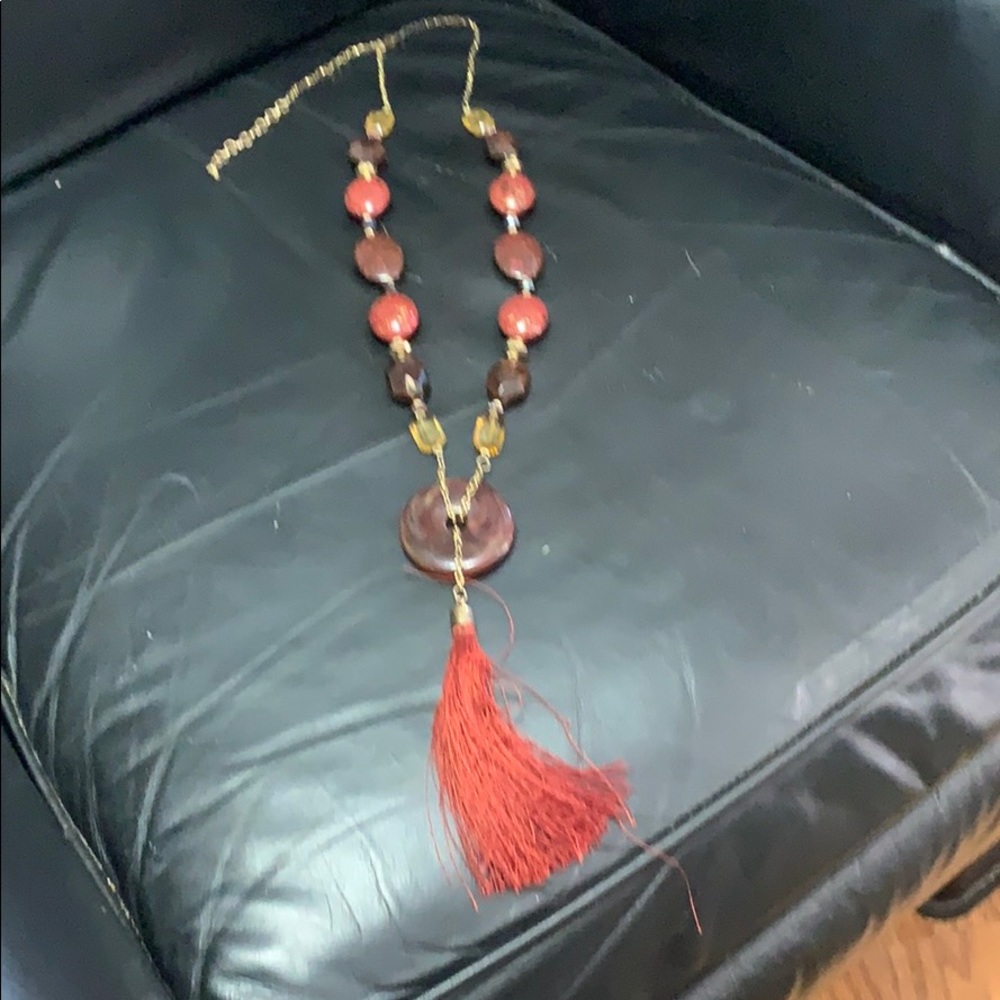BOGO half off  long bead and tassel  necklace.